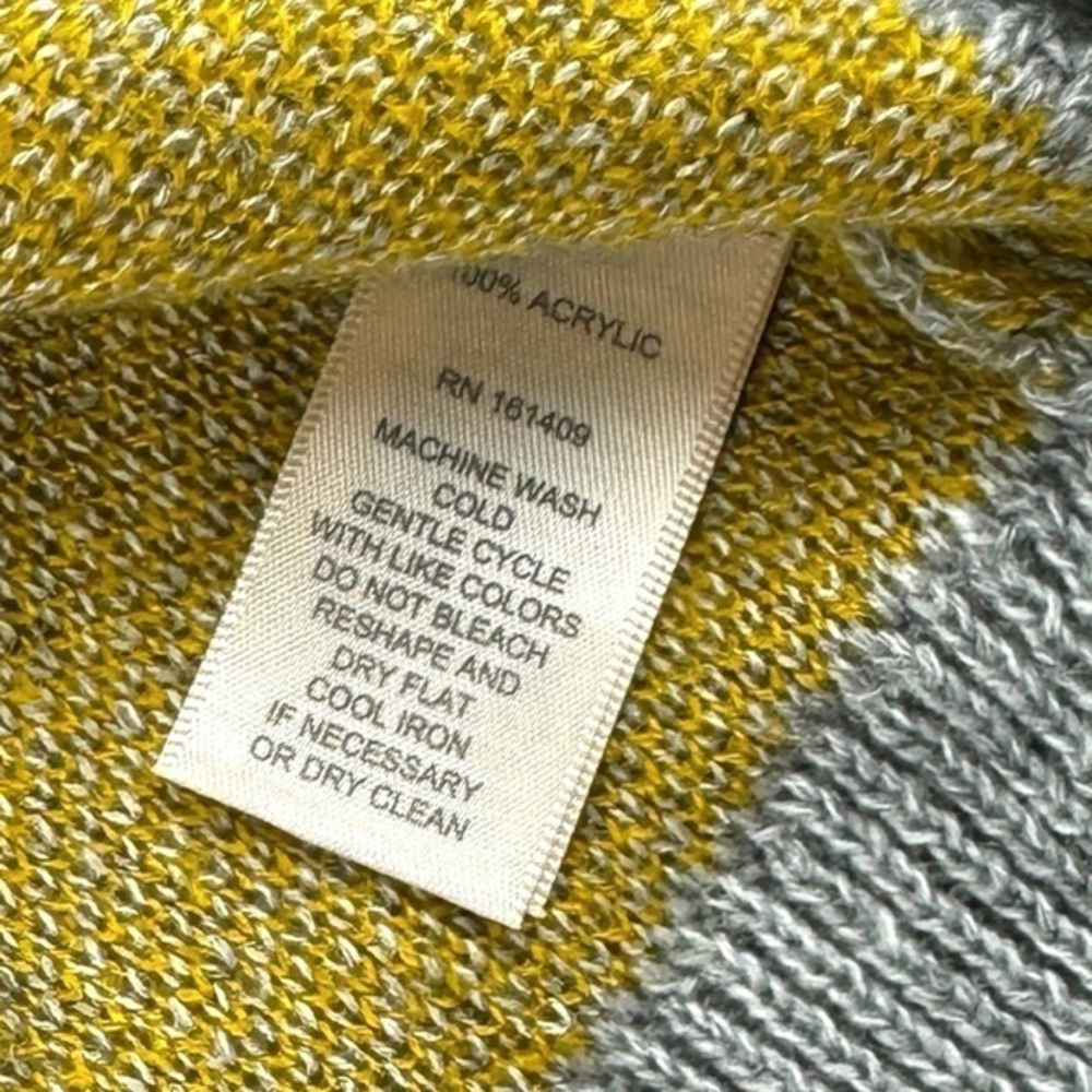Greige Womens Sweater Size Small Grey Mustard Artsy Granny Indie Gilmore Girls - Picture 3 of 8